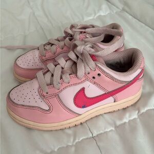 Nike Kids Light Pink and Hot Pink Sneakers